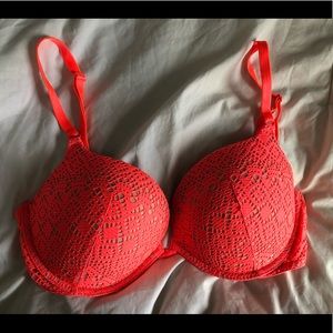 Neon coral bra